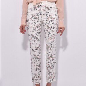 Rag & Bone NWT Ellie Jeans Micro Floral White 25 Cottage Core Coastal Grandma